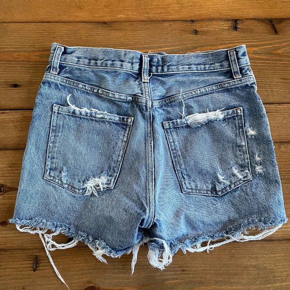 Agolde Parker Denim Cutoff Shorts - Picture 3 of 3